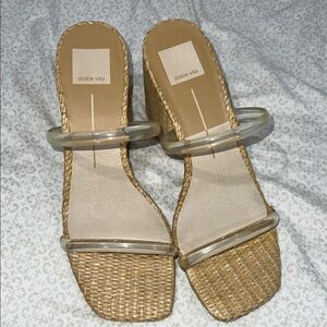 Dolce Vita Tan Woven Wedge Sandals